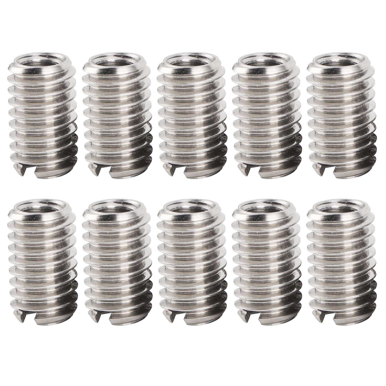 10pcs Stainless Steel M6x1.0 Thread Repair Inserts Helical Wire Thread Inserts for Automotive, Aviation & Industrial Equipment Maintenance