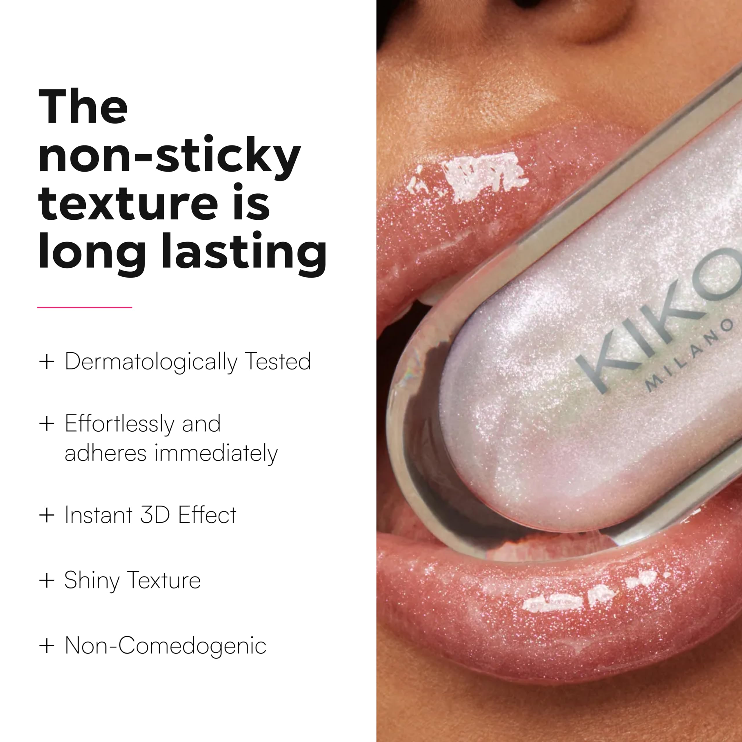 KIKO 3D Hydra Lip Gloss – High Shine, Hydrating, Plumping, Non-Sticky, Moisturizing Lip Makeup