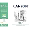 Canson 1557 - A2 pad Including 50 Sheets of 120gsm White Cartridge Drawing Paper