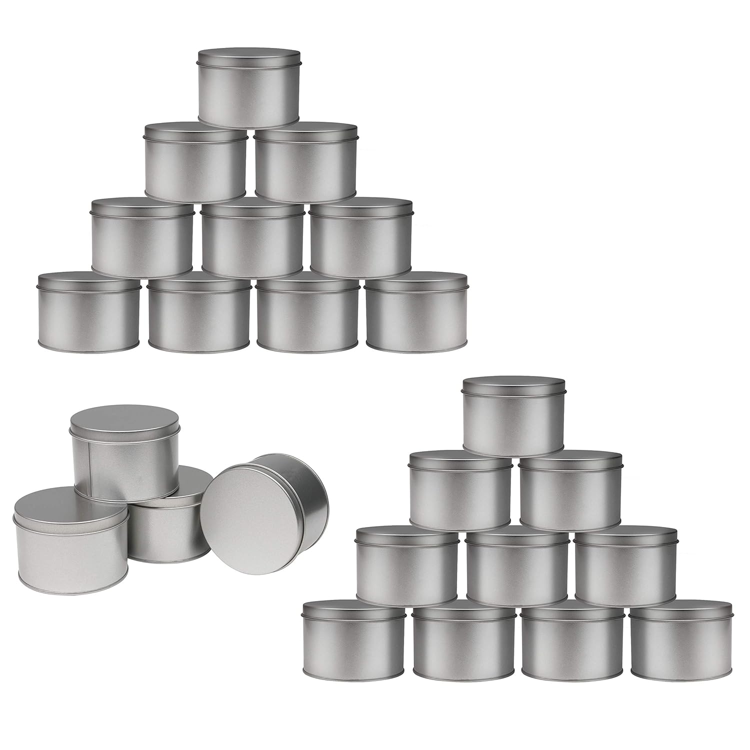 Candle Tins 24 Pack 350ml Empty Metal Candle Making Round Pots