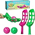 YoYa Toys Scoop Ball Set - Toss & Catch Game for Kids - Outdoor Fun, Beach Toys - Ideal for Field Day, Summer Activities, PE Equipment, Backyards, Parks, Camping - Includes 2 Scoops, 2 Balls, PVC Case
