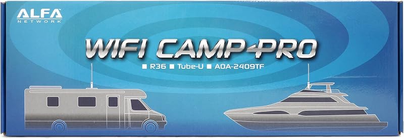 ALFA Network WiFi Camp-Pro G Router, Tube U G Adapter, 9dbi Marine Antenna