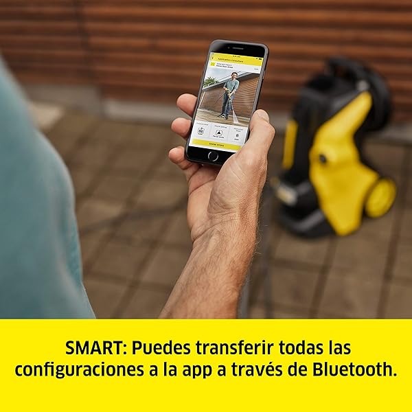 Krcher Hidrolimpiadora de alta presin K 5 Premium Smart Control Home Con conexin Bluetooth App solucin poderosa de limpieza 145 bar 2 100W 500 Lh