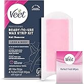 Veet Ready-To-Use Waxing Kit For Women | Wax Strips For Body Hair Removal, Wax Kit For Ingrown Hair Treatment, Personal Care 