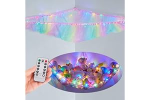 Beinou Stuffed Animals Net or Hammock Kids Toy Storage Organizer Hanging Mesh Stuffed Animals Storage Corner Holder For Girls Kids Room Playroom Decor