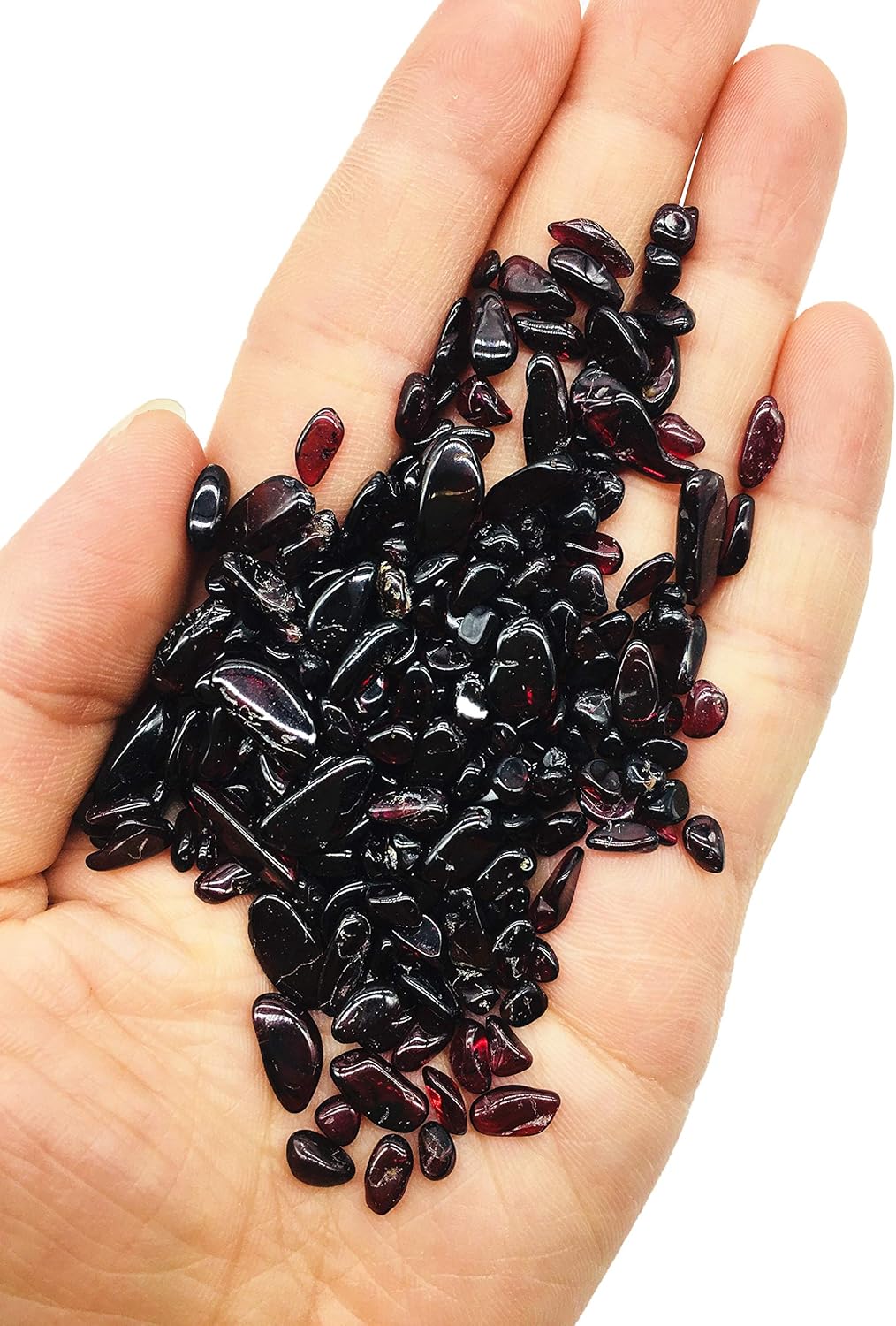 Xinxingshuo 1 lb Garnet Small Tumbled Chips Crushed Stone Healing Reiki Crystal Jewelry Making Home Decoration (Garnet): Jewelry