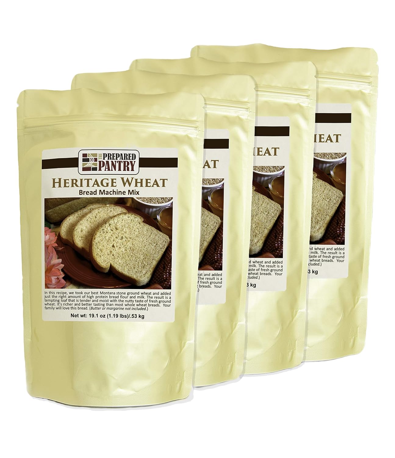 Amazon Com The Prepared Pantry Heritage Wheat Bread Mix Four