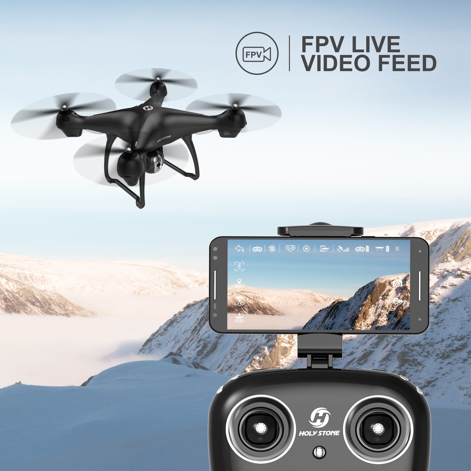 Holy Stone HS100 FPV RC Drone with Camera Live Video and GPS Return