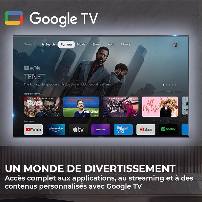 55" QLED 4K Smart Google TV with Dolby Audio, HDR10 - H55S81FUX