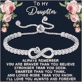 Valentines Day Gifts for Her, Infinity Bracelets for Women Teen Girl Gifts Trendy Stuff Easter Basket Stuffers Birthday Gifts for Mom Daughter Sister Adjustable Heart Rose Cross Tennis Bracelets Graduation Anniversary Jewelry