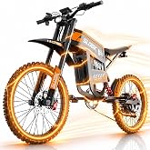 SLDBK R9000 Electric Dirt Bike,750W Peak Motor Electric Motorcycle | 20MPH, 60V 30Ah Battery,19" Tires, Dual Suspension, Hydraulic Brakes,7-Speed Gears,UL 2849 Certification