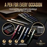 Scriveiner Silver Chrome Fountain Pen with Schmidt Nib Gold Plating Gift Set view 6