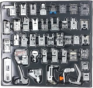 42Stück Nähfüße Nähfuß Zubehör Set Nähen Nähmaschine Presser Fuß für Brother, Singer, Teflonfuß, Janome, AEG, Carina, W6 Nähmaschinen