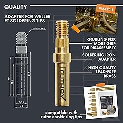 ruthex 2x Soldering Tips adapter for Weller series