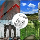 Rybtd M4 Duplex Wire Rope Grips 12 PCS 304 Stainless Steel Clamp for 3mm Wire view 6
