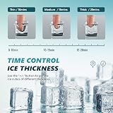 EUHOMY Ice Cube Maker Countertop 44lbs/Day Dual Water Supply 24pcs/cycle view 6