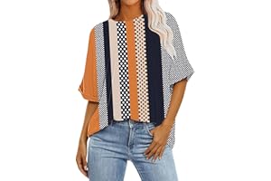 Generic 2024 Oversized T Shirts Womens Striped Shirts Casual Loose Fit Short Sleeve Crewneck Summer Tunic Tops Plus Size Tees