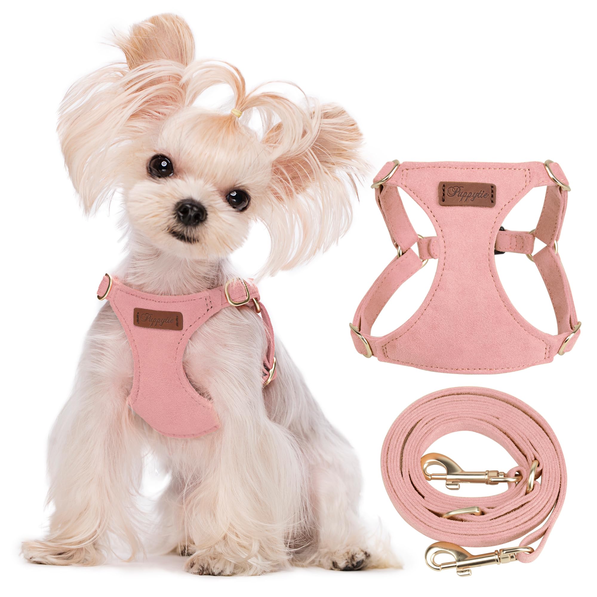 View 1 of ***SIMILAR PRODUCT*** Puppytie No Pull XXS Puppy Harness with Multifunction Dog Leash,Soft Adjustable No Choke Escape Proof Pet Harness Vest,Pink,XXS