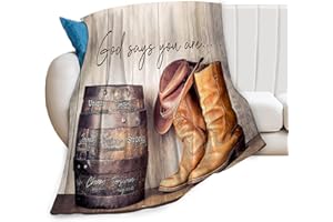 MARIKYOA Cowboy Boots Blanket Cowboy Boots Gifts for Girls Boys Woman Kids Western Cowboy Lover Retro Throw Blankets Soft Blanket Warm Fleece Flannel Plush Blankets for Bed Sofa Couch 40"x50"