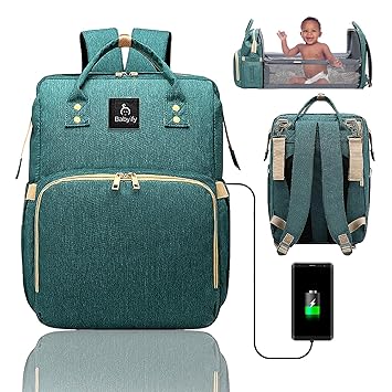green diaper bag backpack