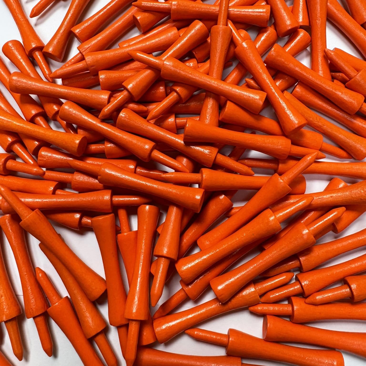 Tour Fit Wooden Golf Tees 70 mm Orange Castle Golf Tees Pack of 100 Bamboo Golf Tees Biodegradable Sustainable