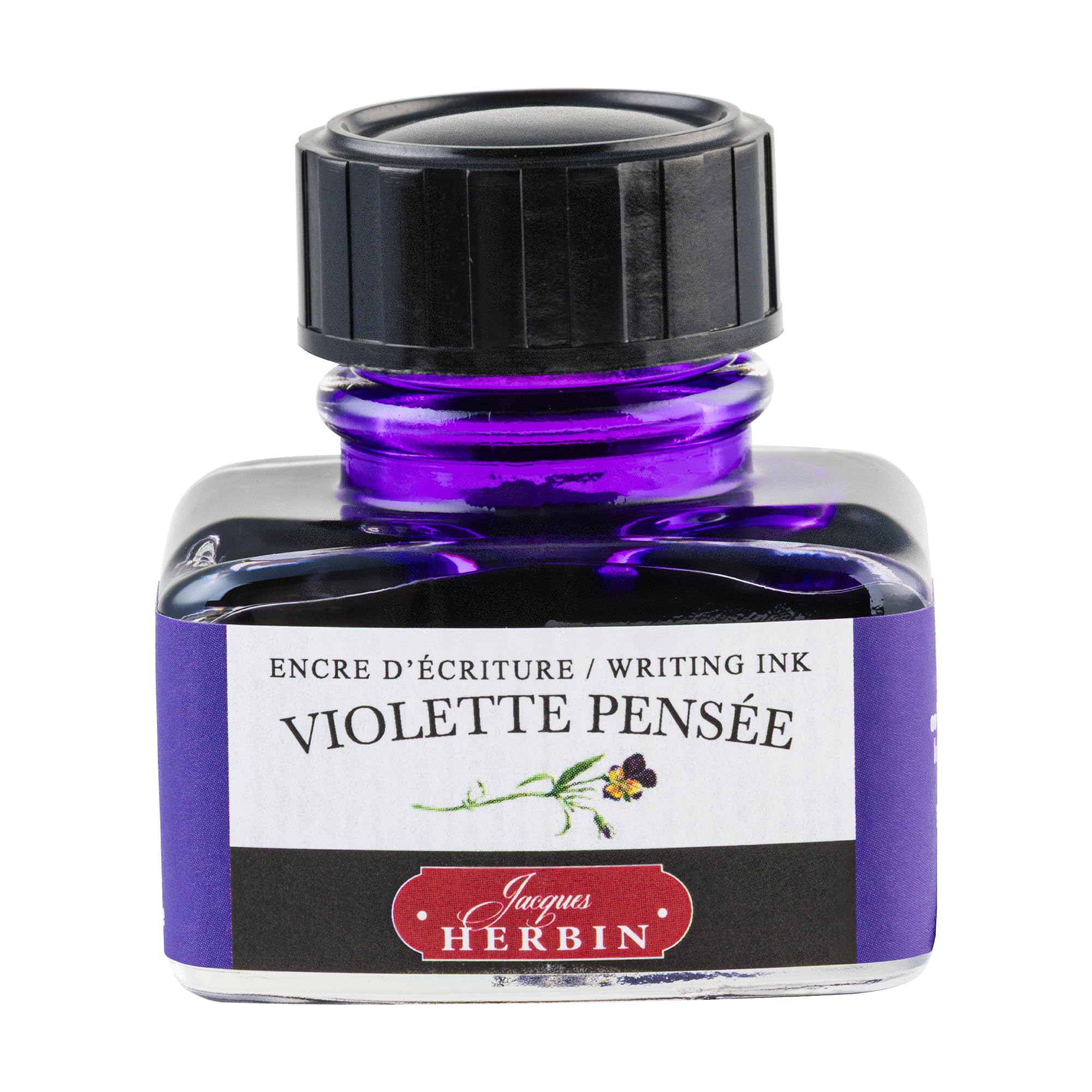 Jacques Herbin 13077T - One 30 ml Bottle of Ink for Fountain pens and rollerballs Violette pensée - Painting - Drawing - Calligraphy - Creative Arts & Crafts