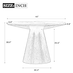 ERYE Contemporary Wooden Round Dining Table, More