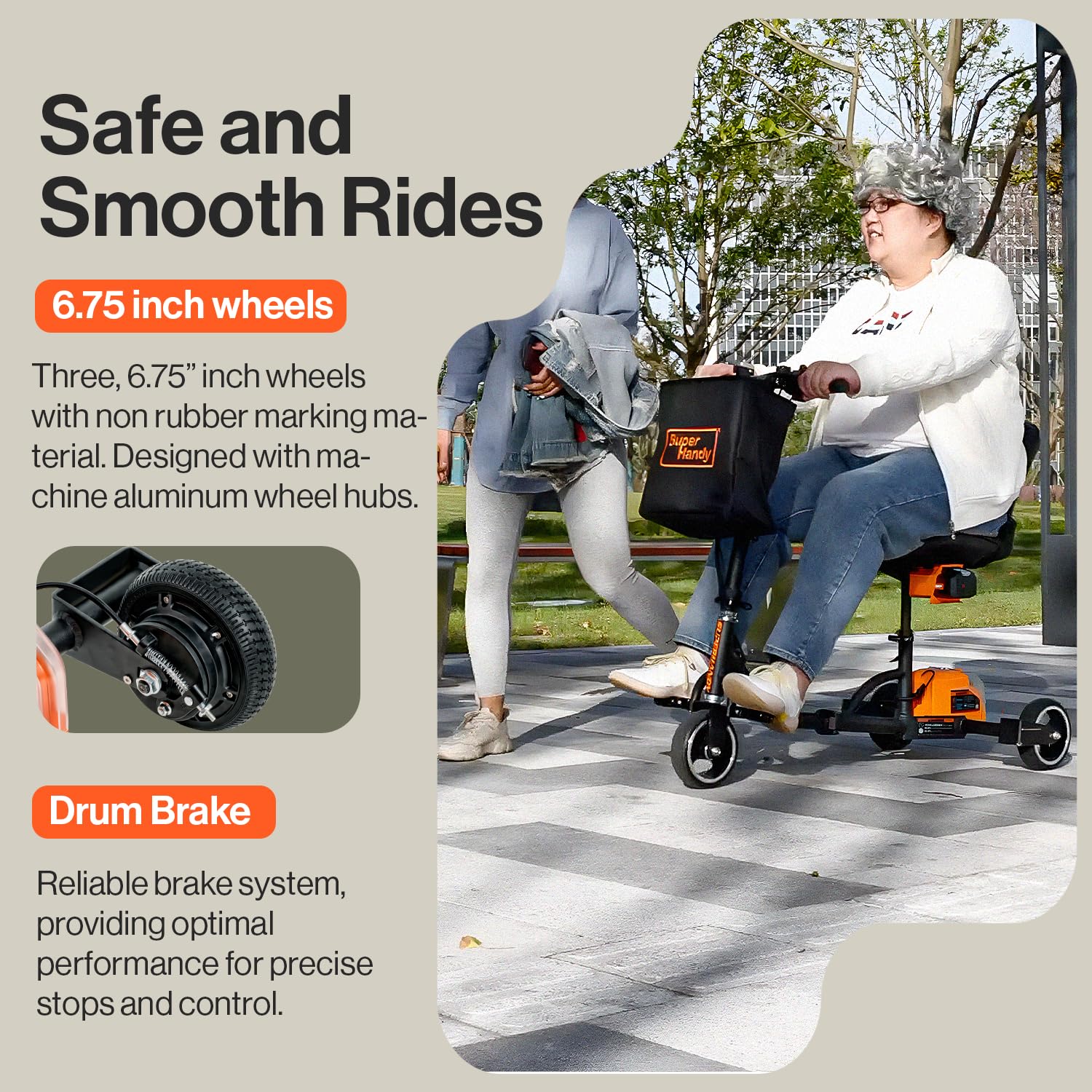 SuperHandy Passport Prime Mobility Scooter – Foldable, 48V Li-Ion Battery, Supports Up To 330 Lb – AmeriCare Medical Equipment & Supplies