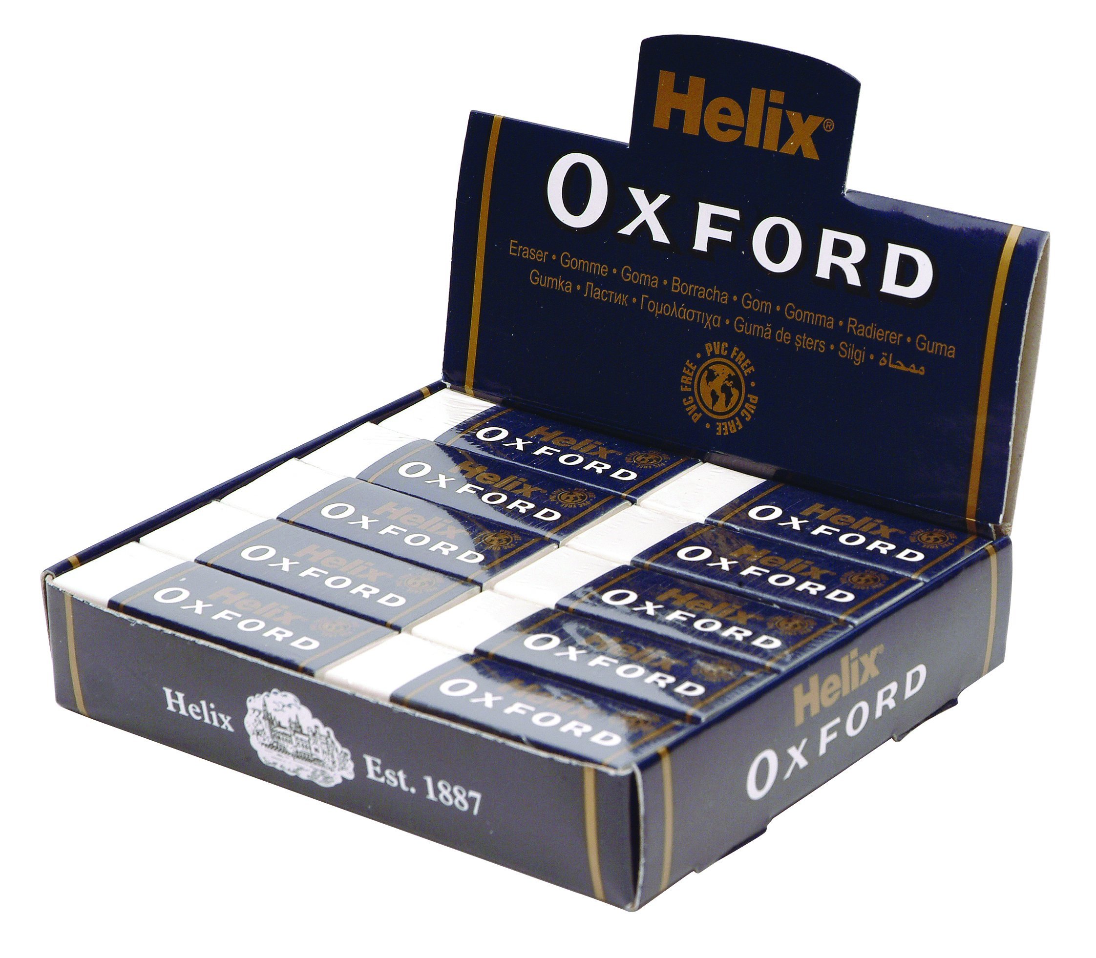 Helix Oxford Large Sleeve Erasers (Box of 20)