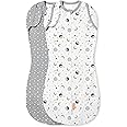 SwaddleMe Arms Free Convertible Pod – Size Large, 4-6 Months, 2-Pack (Lucky Star) Zip-up Baby Swaddle Helps Transition to Arms Out Sleep for Safe Rolling and Self-Soothing
