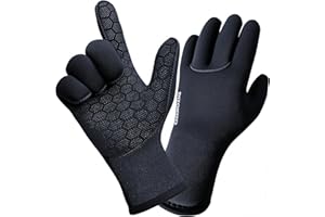 PAWHITS Wetsuit Gloves 3mm Neoprene Gloves Thermal Anti-Slip Diving Gloves for Men Women (S)