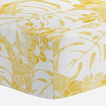 yellow fitted crib sheet