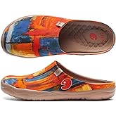 UIN Slipper Woman Travel Art Painted Shoes Wide Toe Casual Home Slip On Mules Malaga