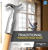 TDBS Window Pole Opener and Loft Ladder Pole 118cm Smooth Wood Hook view 5