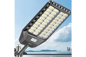 Deepn 9000W Ultra-Large Solar Street Light, Commercial Grade Solar Lights Outdoor IP67 Waterproof Dusk to Dawn Street Lights Motion Sensor with Remote Control for Parking Lot, Backyard