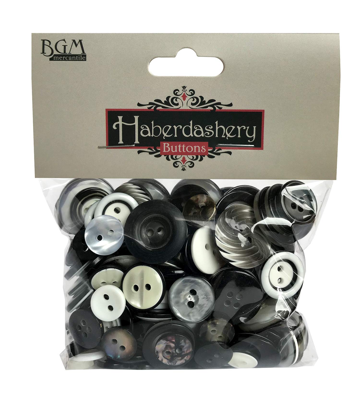 Buttons Galore Black & White, Multi-Colour, 0.6