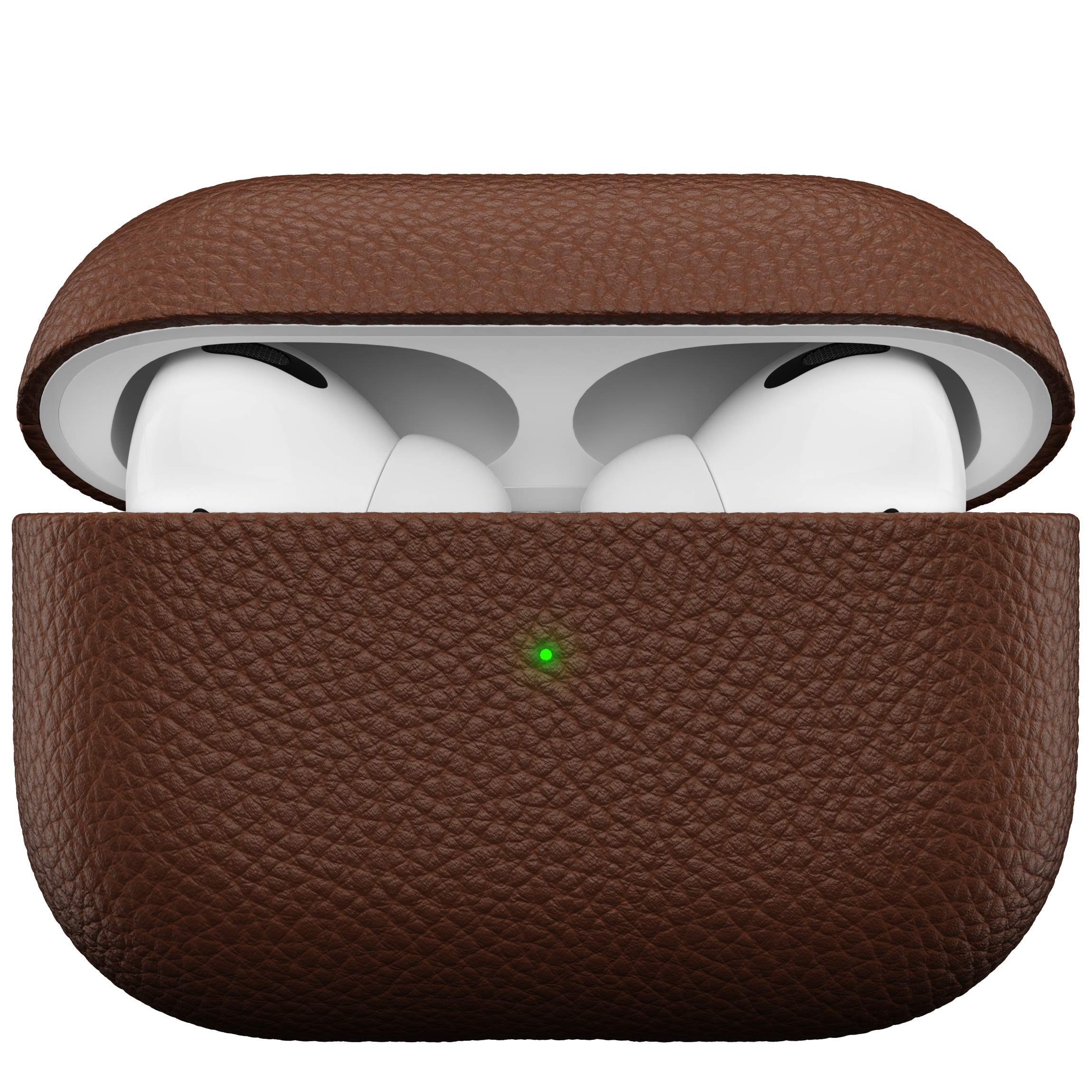 KeyBudz Artisan Leather Case for Apple AirPods Pro Case, Case, Leather Case Real Leather, Headphone Earphone Accessories, brown