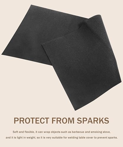Bylikeho 12x26 Inch Welding Blanket - Fireproof Heat Resistant Mat, Up To 1800°F Protection