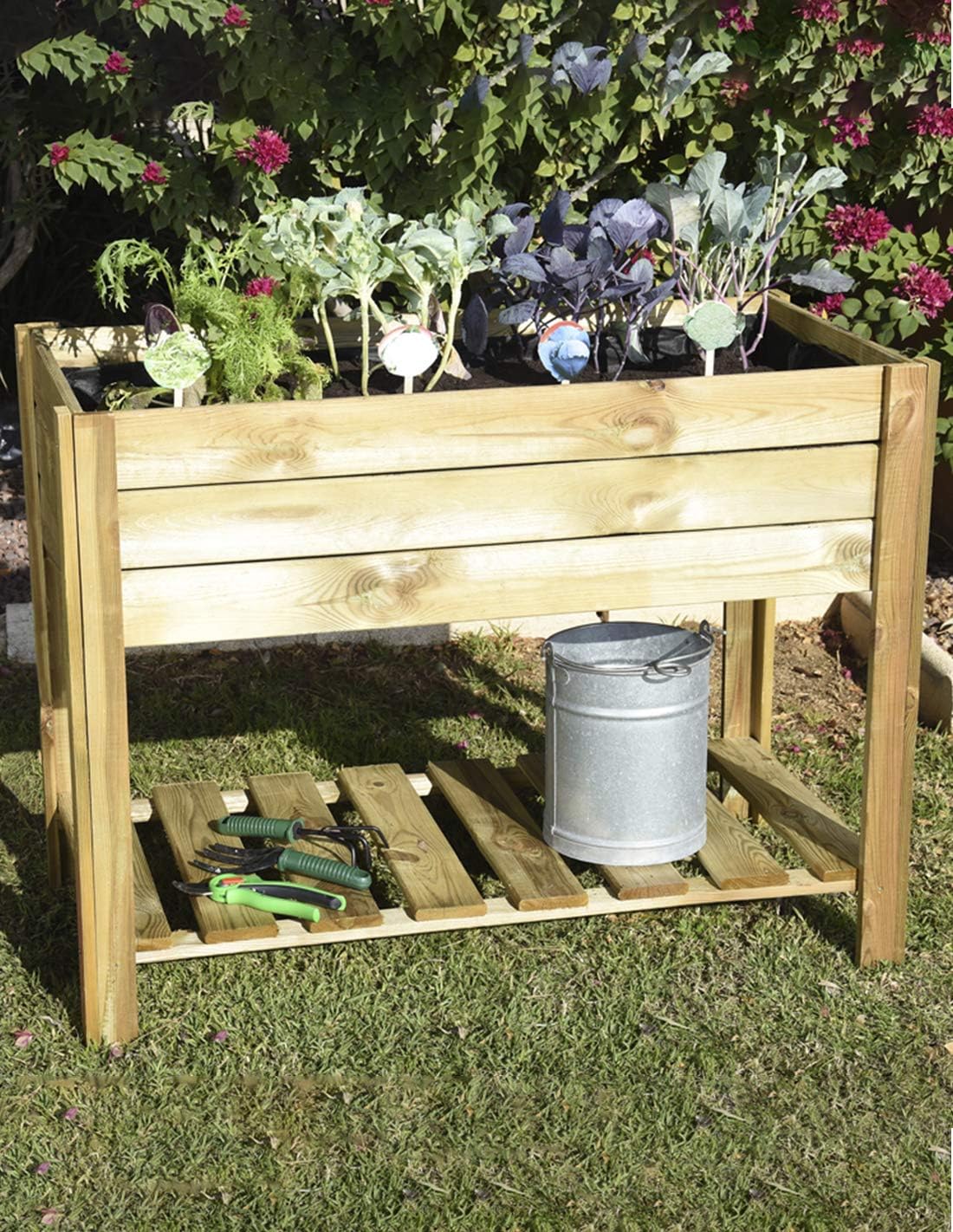 Faura - Huerto Urbano de Madera - Rectangular: Amazon.es: Jardín