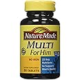 Nature Made Multivitamin For Him, Men's Multivitamin for Daily Nutritional Support, 90 Tablets (Pack of 3)