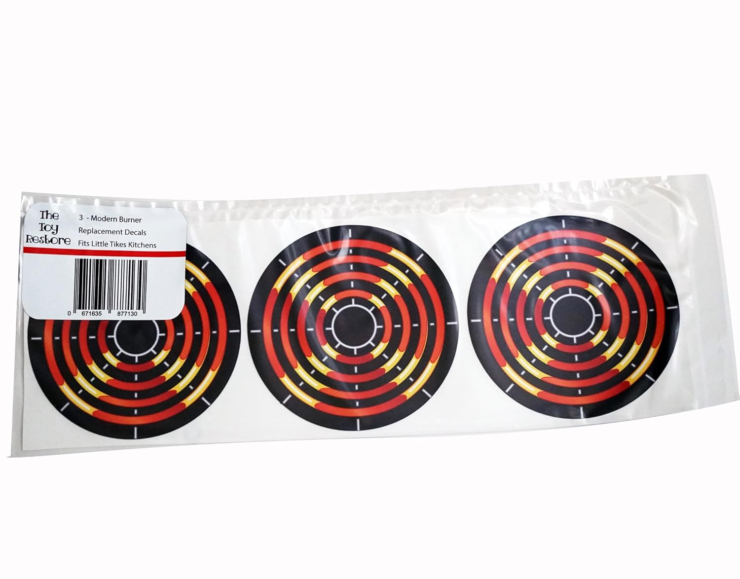 The Toy Restore New Replacement Decals Fits Little Tikes Kitchens Modern Burner x 3
