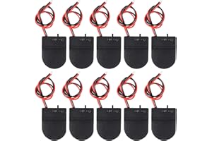 ALMOCN Button Battery Holder Coin Cell Battery Holder with Switch Battery Holder Battery Storage Boxes Cover with Leads On ON