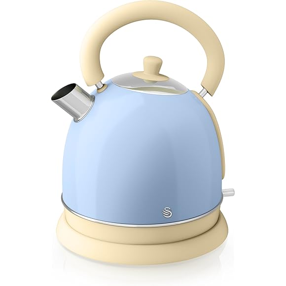 Duck Egg Blue Swan Retro Dome Kettle, 1.8 Litre