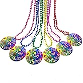 GZYSSL 18 Pcs Colorful Happy Birthday Beads Necklaces Bulk Happy Birthday Pendant Medallion Birthday Beads Necklaces Party Favors
