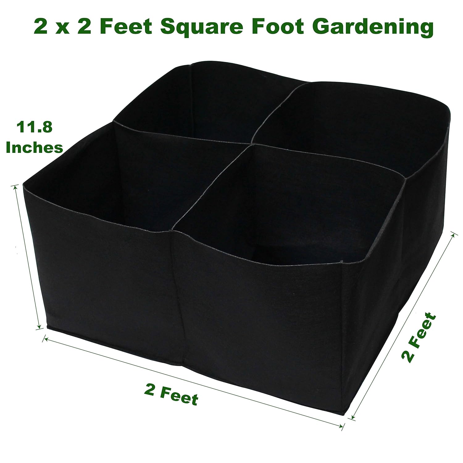 2 Pack Divided Raised Vegetable Garden Bed Square Foot Gardening 2Feet