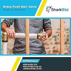 SharkBite 2 Inch Ball Valve, Push to Connect Brass