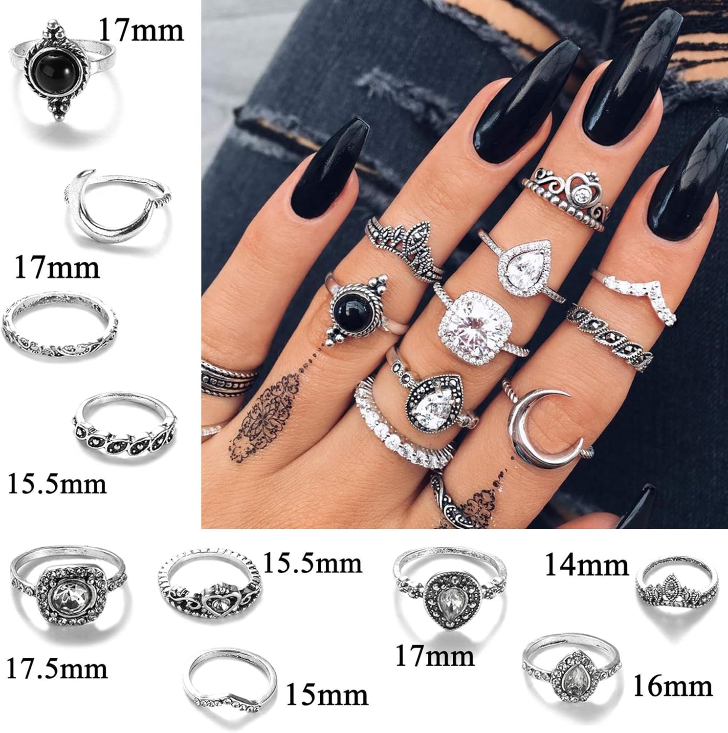 Set Di Anelli Per Tutte Le Dita