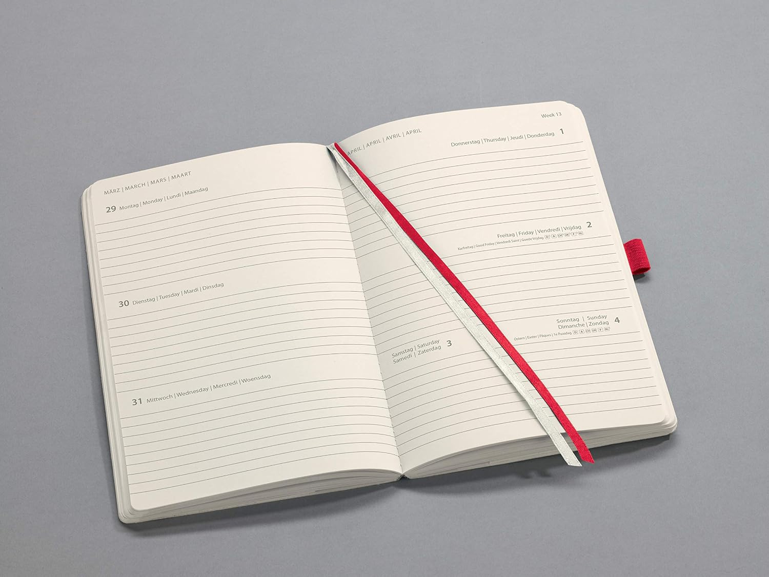 SIGEL C2135 Weekly Diary 2021, Approx. A6, red, softcover - Conceptum - Image 3