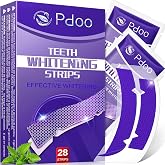 Purple Teeth Whitening Strips 28 Count - 14 Days Treatment Whitener Strips | Non Slip &amp; Enamel Safe &amp; Non Sensitive Brightening Strips, Teeth Whitening Kit for Coffee, Wine Stains Removal Fastly