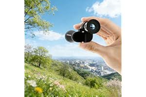 Mini Monocular Telescope, 10x20mm Black Portable Handheld Mini Monocular for Bird Watching, Fishing, Travel, Scenery and Outd